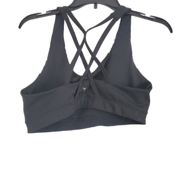 Old navy black pastel stripe active track jacket and sports bra set - Picture 9 of 11